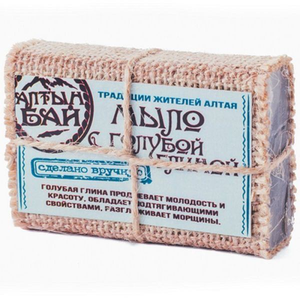 Мыло Алтынбай натуральное с голубой глиной 80г фотография