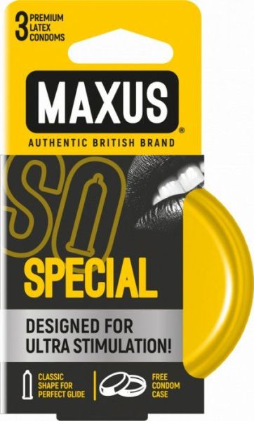 Презерватив Maxus Special точечно-ребристые 3шт фотография
