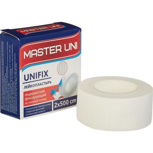 Лейкопластырь Master Uni Unifix 2*500 тканевая основа фотография